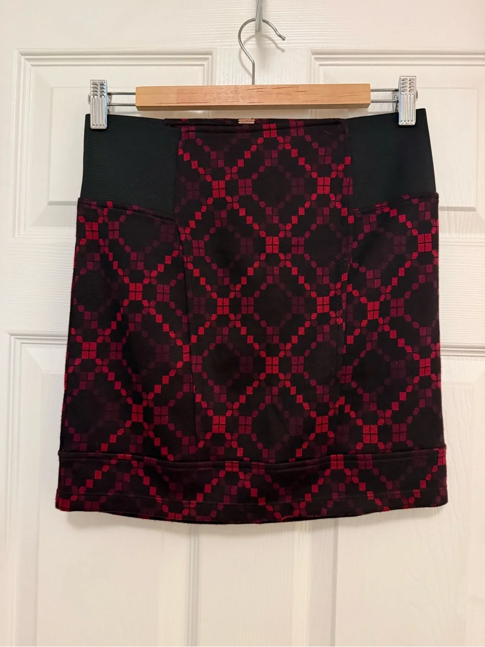 Like New Free People Geometric Pattern Mini Skirt